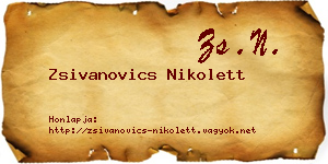 Zsivanovics Nikolett névjegykártya